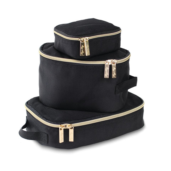 Pack Like a Boss™ Diaper Bag Packing Cubes, Black & Gold