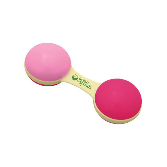 Sprout Ware® Dumbbell Baby Rattle, Pink