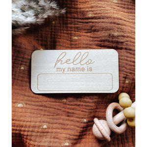 Birth Announcement Sign, Hello My Name Is