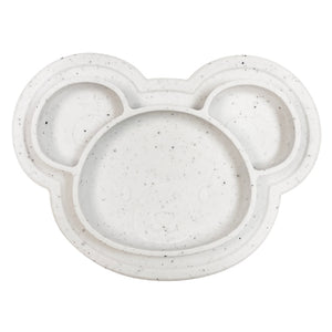 Silicone Siliplate Suction Plate, Speckled Grey Bear