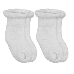Newborn Terry socks, 2 pack, White