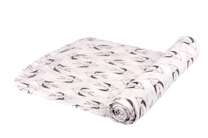 Bamboo Muslin Swaddle Blanket, Sparrows