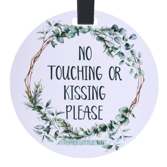 No Touching or Kissing Car Seat and Stroller Tag, Eucalyptus