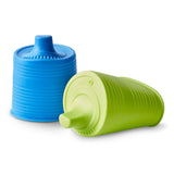 Stretchy Silicone Lids with Sippy Spout 2pk, Fresh/H2O