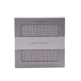 Cotton Muslin Crib Sheet, Cool Grey